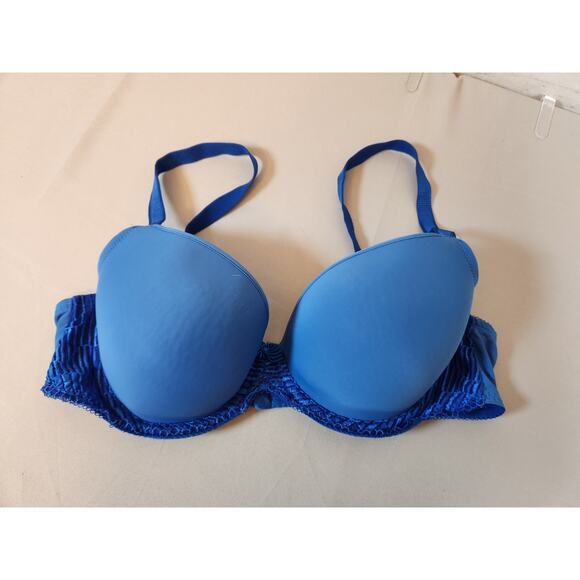 Wacoal Women Blue Solid La Femme Underwire T Shirt Bra 853117 Size 38C - Picture 1 of 3